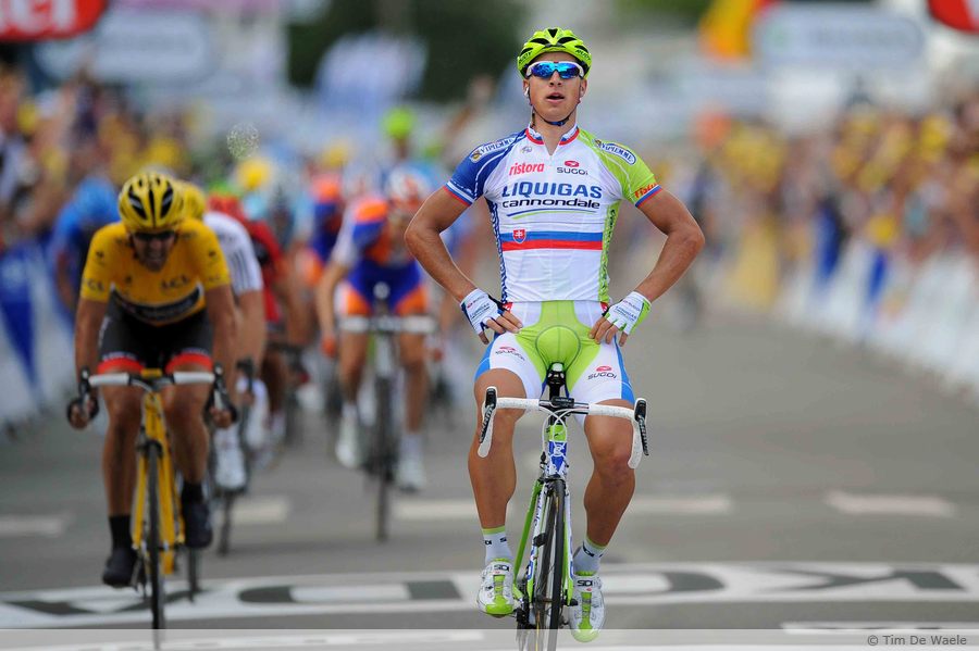 Photo: Peter Sagan’s 2012 Tour de France: The rider finished in 4:37:00 averaging nearly 200 watts for Stage 6. His average speed was 44kph with a 69rpm cadence average. 